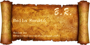 Bella Renátó névjegykártya